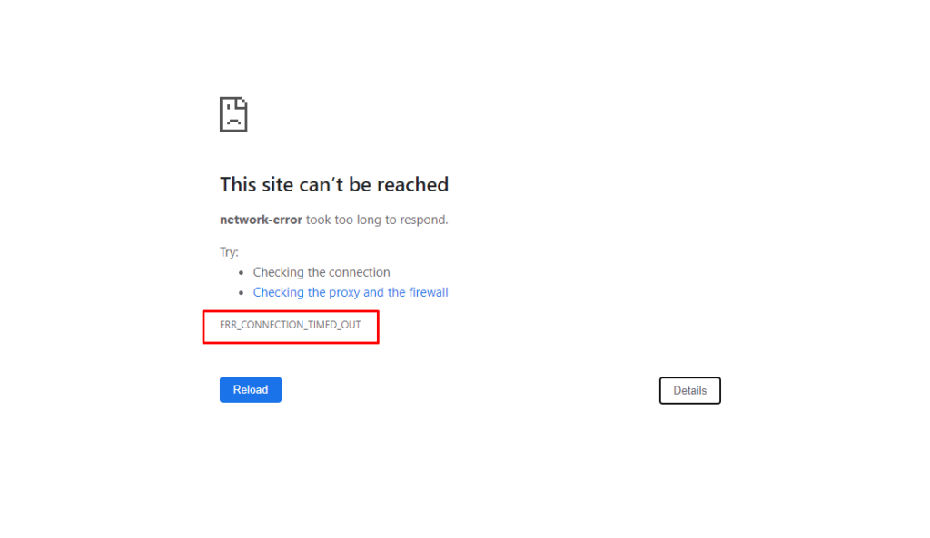 how to fix ERR_CONNECTION_TIMED_OUT Error