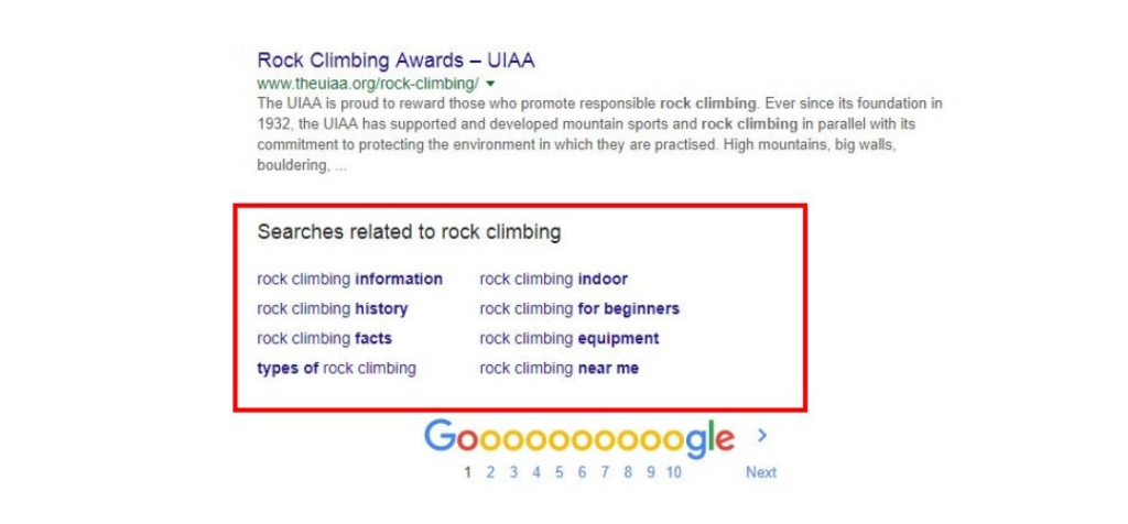 rock climbing