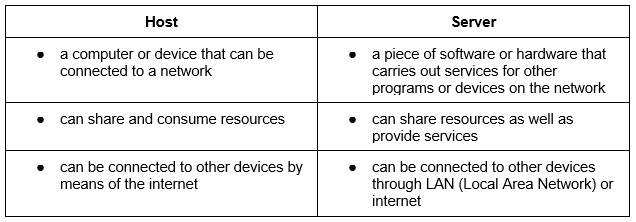 what is host server example