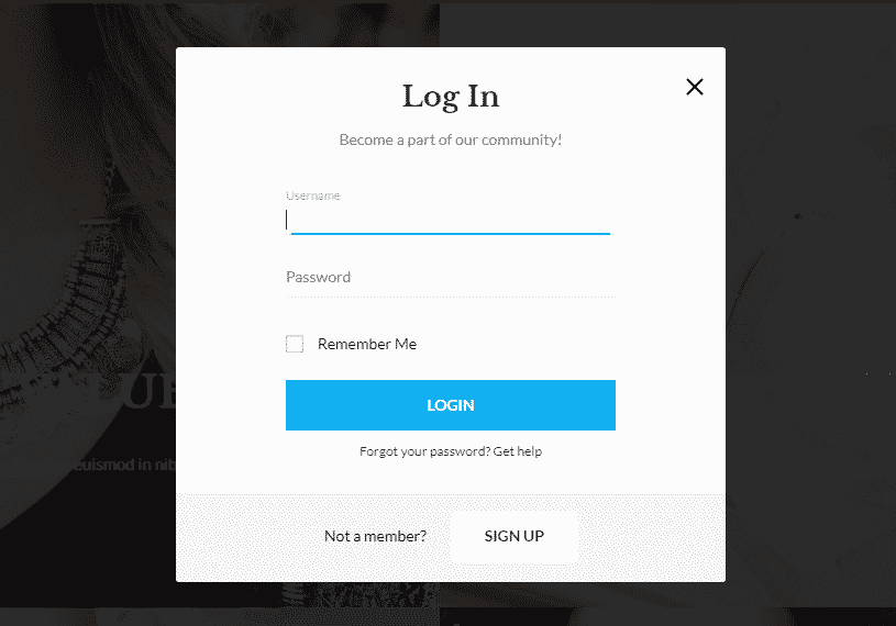 how to add a login button to header in wordpress